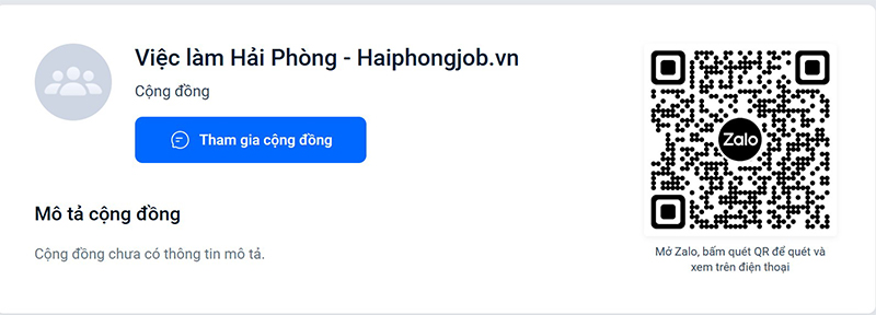 Tham gia group Zalo Việc làm Hải Phòng - Haiphongjob.vn 