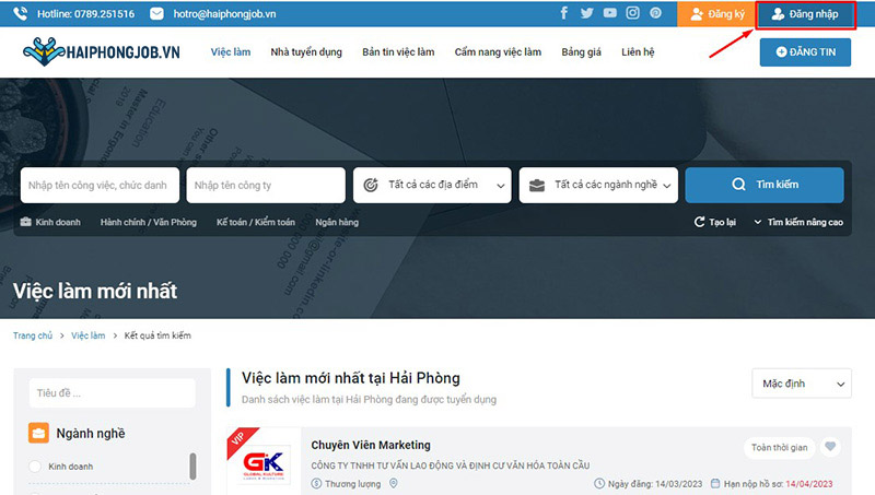 Hướng dẫn nộp CV