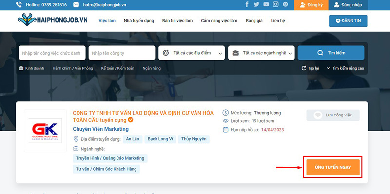 Hướng dẫn cách nộp CV